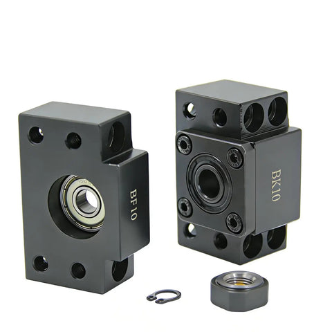 Fixed Side And BF10 End Supports Kit For SFU1204 RM1204 Ballscrew, BK10 And BF10 Size Duo, Pro Grade Ball Screw Bearing Blocks