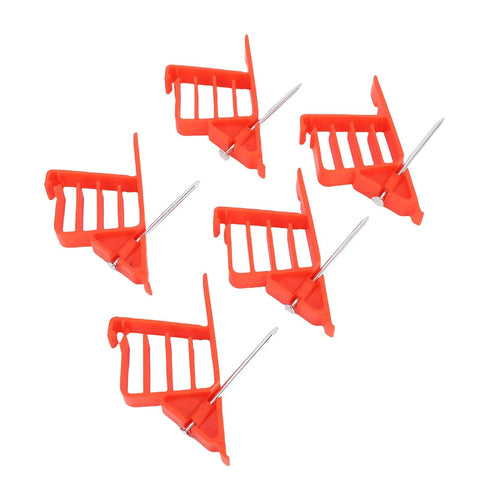 Top Rated Heavy Duty Cable Stackers For Organizing Coaxial Data And Power Cables Durable Plastic Wire Management Clips Red Set of 5
