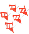 Heavy Duty Plastic Cable Stackers With Nails, 25 Pack Wire Fasteners, red plastic stackers with stainless steel nails for organizing cords.