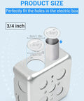 24 Pcs Three Quarter Inch Knockout Seals For Electrical Boxes Plug And Seal Kit shown fitting in an electrical box opening.