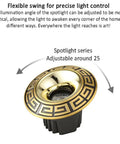 Built Tough 4.3 Inch Adjustable Eyeball Led Recessed Downlight Featuring Solid Brass Housing And Anti Rust Die Cast Baffle Trim For Cool Running Home Fixtures with flexible swing design