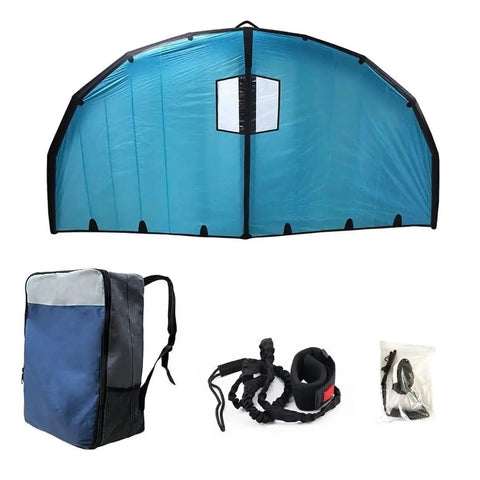 Inflatable Foil Wing Kite For Snow And Ski Surfing With Handheld Design Includes Backpack Surf Leash And Repair Kit 3m2 Wind Foil Kite Made From Rugged Polyester With TPU Easy To Inflate And Pack
