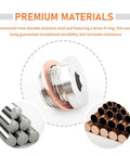 M18x1.5 Exhaust Sensor Bung Plug With Inner Hex Head And Brass O Ring, showing stainless steel design and durable brass O-ring.