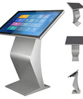 Indoor Outdoor Self Service Kiosk 21.5 Inch 32 Inch Weatherproof Touch Screen Digital Signage 1080P HD IPS Display sleek silver finish