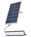 JUDYSSY Solar Powered Street Flood Lights Outdoor Led Waterproof Lamp with Remote Control, solar panel and LED light bar.