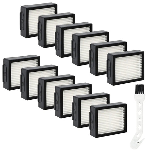 Must Have 12 Pack Roomba HEPA Filters Replacement For E I J Series With Brush, 12 filters with cleaning brush included