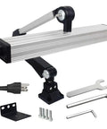 24W LED Work Light With 20 Inch Long Arm, Aluminum Alloy Housing, IP66 Waterproof Heavy Duty Shop Tool Lamp For CNC Lathe, Drilling Machine, And Other Machinery, US Plug