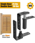 Premium 304 Stainless Steel Saloon Door Hinges Heavy Duty Dual Swing Self Return 180 Degree Self Closing, supports 25 lbs per door
