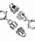 Two Sterling Silver Magnetic Converter Clasps For Small Necklaces No Fuss Easy Clip Works With Spring Ring Or Small Lobster Clasps