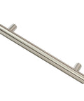 Contemporary Brushed Nickel Pull Handle Set 10 Pack 4-1/4 Inch Hole Centers Euro Style 5-13/16 Inch Overall Length