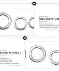 600 Piece Stainless Steel Spring Washer And Spacer Kit Silver Finish Prevents Loosening In Vibration And Alternating Load Applications