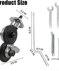 Heavy Duty Titanium Drill Nibbler Attachment For Sheet Metal Cutting with dimensions 5.27x2.2x2.5 inches, includes tools for installation.