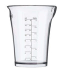 Slick 200 Watt Immersion Hand Blender With Brushed Stainless Steel Build Ergonomic Grip And Multi Attachments Whisk Chopper Beaker for measuring liquids.
