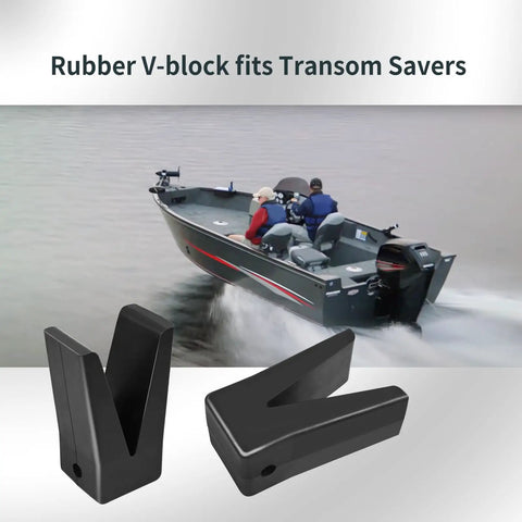 Transom Saver Rubber V Block With Hole For Outboard Motors Soft Touch Shock Absorber To Prevent Lower Unit Damage Fits Tracker Marine Boats Tough As Nails Durable Boat Protection Accessory For Long Lasting Vibration Reduction