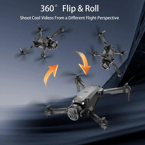 Beginner Friendly Foldable Drone With 1080P HD Camera FPV Live View Altitude Hold One Key Takeoff And Landing 3D Flips shown in flight