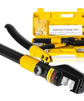 Hydraulic Crimping Tool For Cable Lugs And Copper Fittings 4-70mm Jaw 5-6 Ton Pressure 360 Degree Rotating Head Built Tough Heavy Duty Crimp Plier For Aluminum PEX PB Pipes Copper Sleeves ES RU Warehouse, yellow case and dies