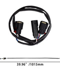 Harley Touring Luggage Pack Quick Disconnect Wiring Harness Plug And Play Power Tap Harness shown coiled and length measurement