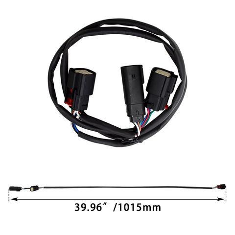 Harley Touring Luggage Pack Quick Disconnect Wiring Harness Plug And Play Power Tap Harness shown coiled and length measurement