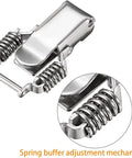 Beefy Stainless Steel Toggle Latch Clamp With Compression Spring, 95mm Long, Draw Style, close-up of spring mechanism