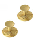 Gold Round Brass Cabinet Knobs Set Of 12 For Cabinets And Drawers, Vintage Back Panel Pulls, Easy Install, 47x28x26mm, Durable Classic Hardware
