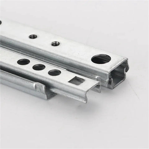 Close-up of 2 Pack Ball Bearing Drawer Slides 8 To 16 Inch For Cabinets And Furniture, Smooth Quiet Glide Steel Rails