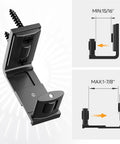 Sliding Barn Door Floor Guide 2 Pack Bottom Adjustable Roller Guides Wall Mounted Black For Smooth Quiet Sliding