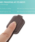 Finger pressing ABS Material Cabinet Locks 4 Pack For Cupboards And Drawers No Sweat Easy Peel And Stick Safety Straps