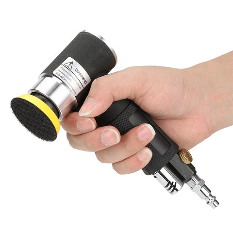 Close-up of Smooth Operator Air Angle Die Grinder 90 Degree Pneumatic Polisher with ergonomic grip in hand, ready for use.