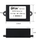 Front view of 9V-36V To 12V DC Buck Boost Converter Waterproof Rugged Auto Step Up Down Voltage Regulator 5A 60W for Car Audio