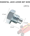 2 Pcs Heavy Duty Car Floor Jack Handle Bolts Securing Pressure Rods Solid And Holding Hydraulic Jacks Locked Up Tight For No Hassle Lifting In Any Weekend Shop Setup, close-up of zinc coated set screw