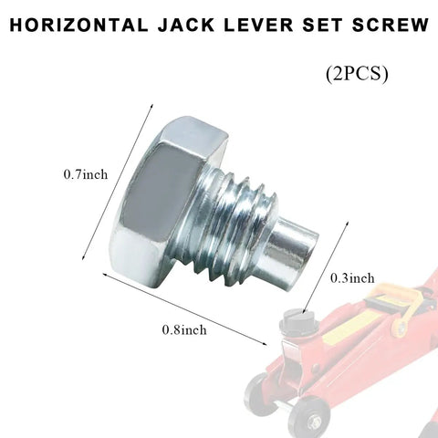 2 Pcs Heavy Duty Car Floor Jack Handle Bolts Securing Pressure Rods Solid And Holding Hydraulic Jacks Locked Up Tight For No Hassle Lifting In Any Weekend Shop Setup, close-up of zinc coated set screw