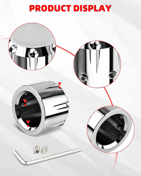 Chrome Front Axle Nut Covers for Harley Davidson Touring Dyna Sportster Softail Electra Glide Road Glide Models 2002 to 2024
