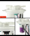 Electric Fuel Pump Module Assembly Compatible With Infiniti QX56 QX80 5.6L V8 Upgrade close-up showing connection details and top views.