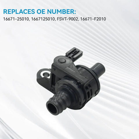 Coolant Water Control Valve Compatible With 2018 To 2023 Toyota Camry Avalon Rav4 And Lexus Es300h Es350 Replaces 1667125010 in black plastic.