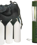 Candle Lantern Value Pack With 3 Candles And Storage Bag Original Size Powder Coated Aluminum Forest Green Collapsible Camp Light