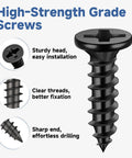 High-Strength Grade Screws for Straight Up 40 Piece L Bracket Corner Brace Set Built With Quality Black Stainless Steel.