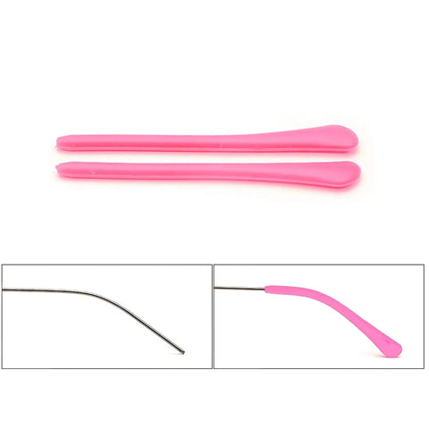 Colorful Silicone Eyeglass End Tips Set With Anti Slip Ear Hooks And Sport Strap Holder for Glasses Temple Tips in pink