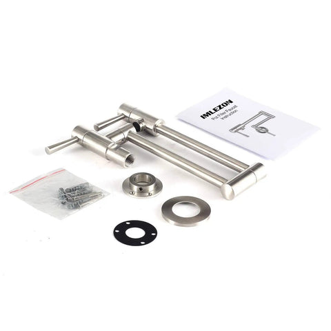 Assembly parts for Stainless Steel Pot Filler Faucet Wall Mount Folding Stretchable With Single Hole And Two Handles SUS 304 Kitchen Tap