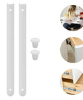 Heavy Duty Drawer Slides With Plastic And Metal Construction White Cabinet Drawer Rail For Stable Support And Silent Movement Perfect For Baskets And Shelves For Everyday Use, white slide set with mounting pins