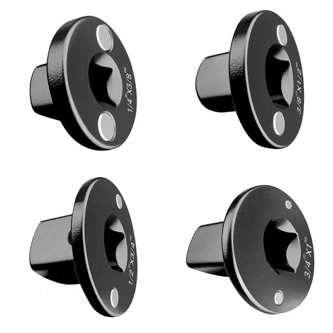 Premium Low Profile Socket Adapter Set With AntiWobble Rigid DualLock Base And Magnetic Reduction Extension Kit, carbon steel