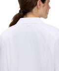Back view of Womens Lab Coat With Three Pockets Medical Lab Coat For Science Chemistry And College White Medium All Day Comfort