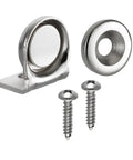 Heavy Duty RV Cabinet Door Magnetic Catches Set Of 4 Black Weather Resistant showing metal components and screws