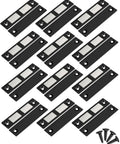 Ultra Thin 30 Lb Magnetic Cabinet Door Catch Set, 12 Pack Double Magnet Latches displayed with screws included