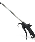 Heavy Duty Air Blow Gun With Long Nozzle Pumps Out Serious Compressor Air to blast away stubborn shop dust.