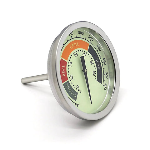 Three And One Eighth Inch Luminous BBQ Thermometer Gauge Replacement For Smokers And Grills with stainless steel casing