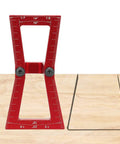 Precision Dovetail Ruler Gauge For Woodworking Aluminum Alloy Joint Layout Template With Dual Slope Ratios on wood surface.