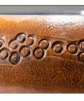 Close-up of USZWBY Vessel Vanity Sink Retro Small Bathroom Sink surface texture showing detailed craftsmanship.