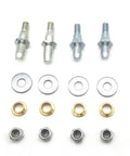 Door Hinge Pin And Bushing Assembly Kit For Chevy GMC Trucks 1999-2007, showing pins, bushings, washers, nuts.