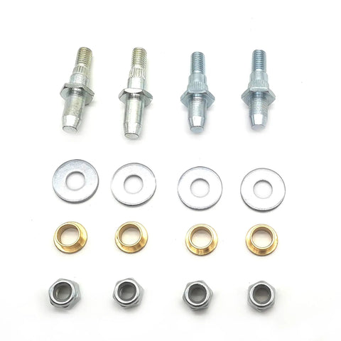 Door Hinge Pin And Bushing Assembly Kit For Chevy GMC Trucks 1999-2007, showing pins, bushings, washers, nuts.