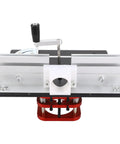Shop Ready Router Table Base With 51mm Stroke Manual Lift For 64 To 66mm Motors with steel alloy and aluminum features.